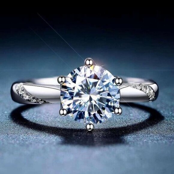 💎 Refine Pure Anillos Pure Zircon Independent Wedding Rings for Women, P… - Picture 1 of 2